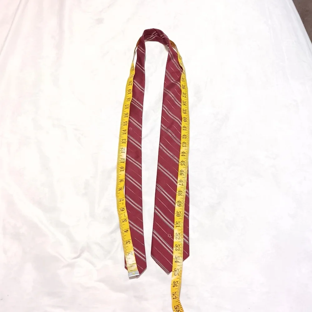 Dior Vintage Necktie Burgundy‎ Striped Men Occasion